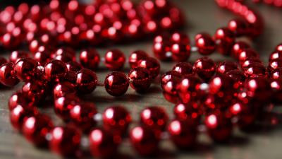 Beads christmas decoration glitter 4k wallpaper