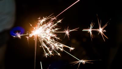 Bengal fire sparkle sparks holiday 4k wallpaper