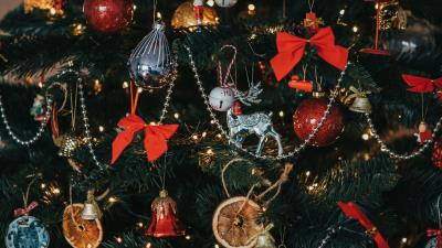 Christmas tree decoration christmas 4k wallpaper