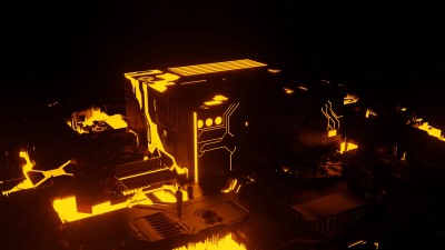 Construction 3d glow 4k wallpaper