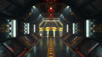 Corridor scifi 3d 4k wallpaper