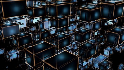 Cubes structure tangled 4k wallpaper