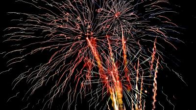 Fireworks salute holiday image 4k wallpaper