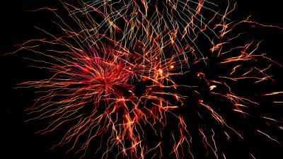 Fireworks salute holiday picture 4k wallpaper