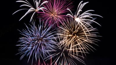 Fireworks salute sparks image 4k wallpaper