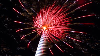 Fireworks salute sparks wall 4k wallpaper