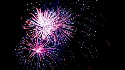 Fireworks sparks black 4k wallpaper