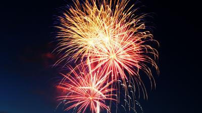 Fireworks sparks holiday 4k wallpaper