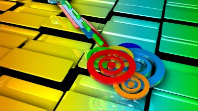 Form rainbow circles cubes surfac 4k wallpaper