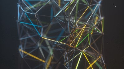 Grid structure 3d 4k wallpaper