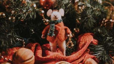 Mouse toy christmas 4k wallpaper