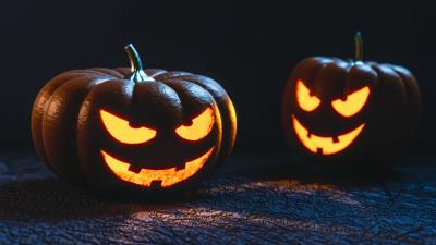 Pumpkin halloween mask 4k wallpaper