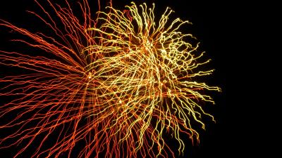 Salute fireworks night 4k wallpaper