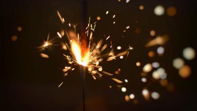 Sparkler sparks glare 4k wallpaper
