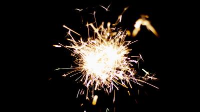 Sparkler sparks glitter 4k wallpaper