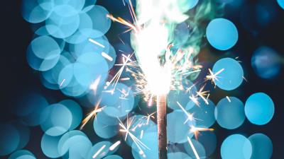 Sparklers sparks bokeh 4k wallpaper