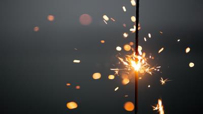 Sparklers sparks glow 4k wallpaper