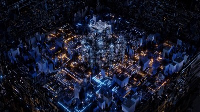 Structure model 3d 4k wallpaper