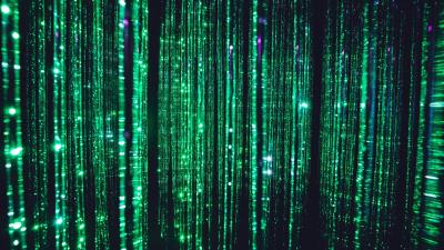 Lines shine green 4k wallpaper