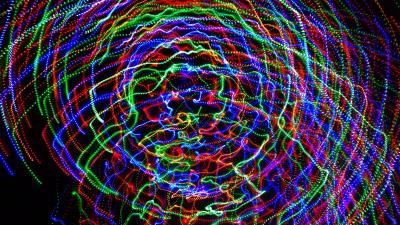 Multicolored long exposure light movement 4k wallpaper
