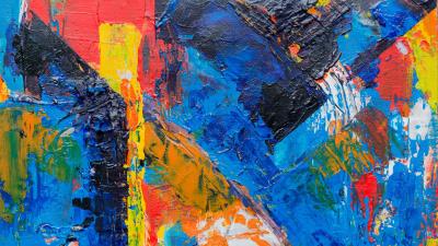 Oil paints colorful art 4k wallpaper