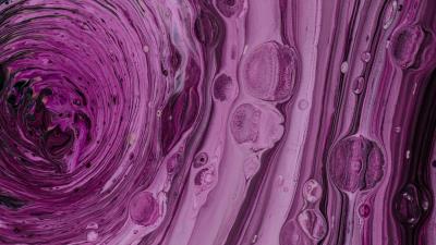 Paint bubbles purple 4k wallpaper