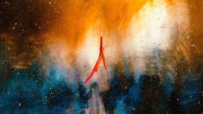 Paint glass blur 4k wallpaper