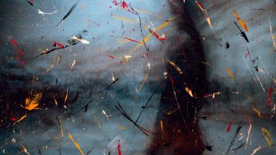 Paint glass silhouette image 4k wallpaper