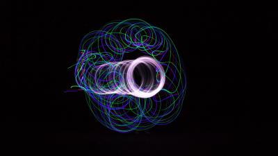 Projection light circle lines 4k wallpaper
