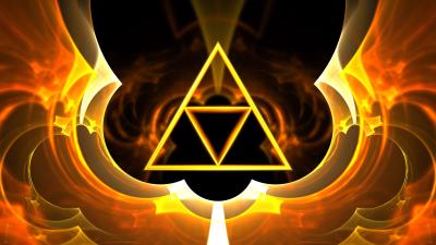 Triangle symbol glow 4k wallpaper