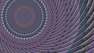 Wagons twisting pattern 4k wallpaper