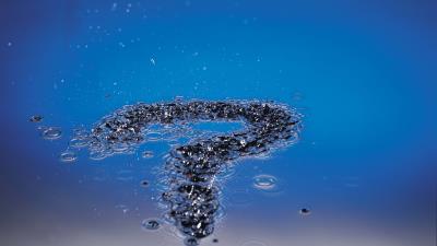 Water drops abstract puzzle question 4k wallpaper