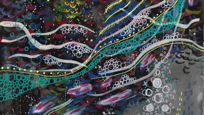 Watercolor patterns spots image 4k wallpaper