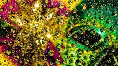 Abstraction bubble drops 4k wallpaper