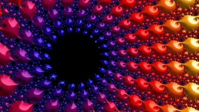 Abstraction fractal immersion shapes 4k wallpaper