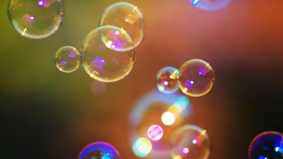 Abstraction shiny red bubbles 4k wallpaper
