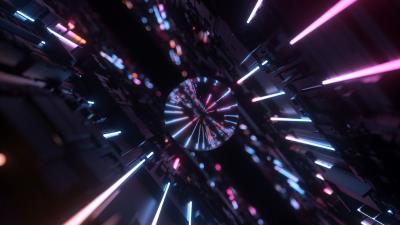 Ball neon glow 4k wallpaper