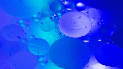 Bubbles water blue 4k wallpaper