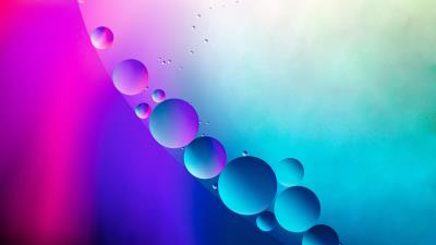 Bubbles water gradient image 4k wallpaper
