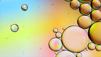 Bubbles water gradient 4k wallpaper