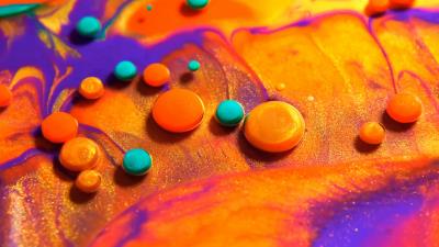 Circle paint stains 4k wallpaper