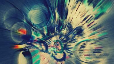 Circles light glitter dive spin paint 4k wallpaper