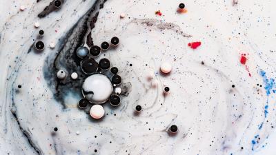 Circles paint liquid 4k wallpaper