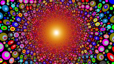 Colorful bright circles texture line explosion image 4k wallpaper