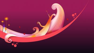 Curls bright line shape 4k wallpaper