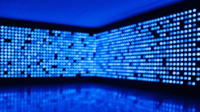 Dots glare blue image 4k wallpaper