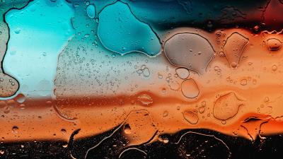 Drops glass multicolored 4k wallpaper
