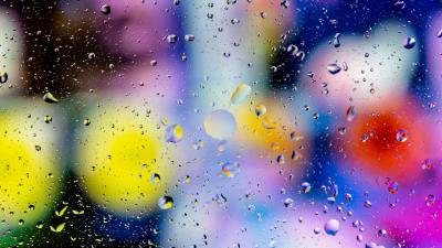 Drops macro blur 4k wallpaper