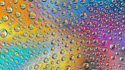 Drops rainbow gradient 4k wallpaper