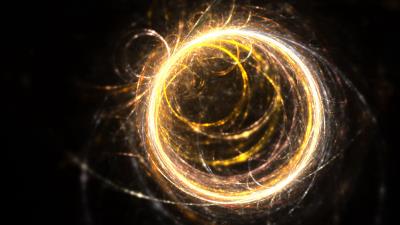 Fractal circles glow 4k wallpaper